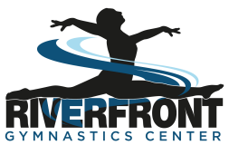 Riverfront Gymnastics Center color logo